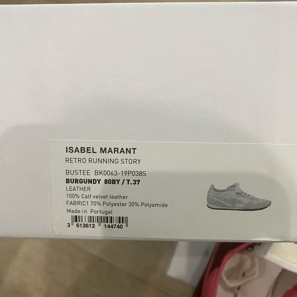 COPY - Isabel Marant Bustee Burgundy sneaker 37 - Picture 2 of 4